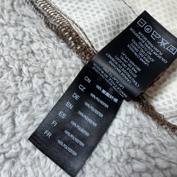 KUHL Flight Hooded Vest Womens Medium Oatmeal Brown Fleece Full Zip Sherpa 2056 - Picture 5 of 14